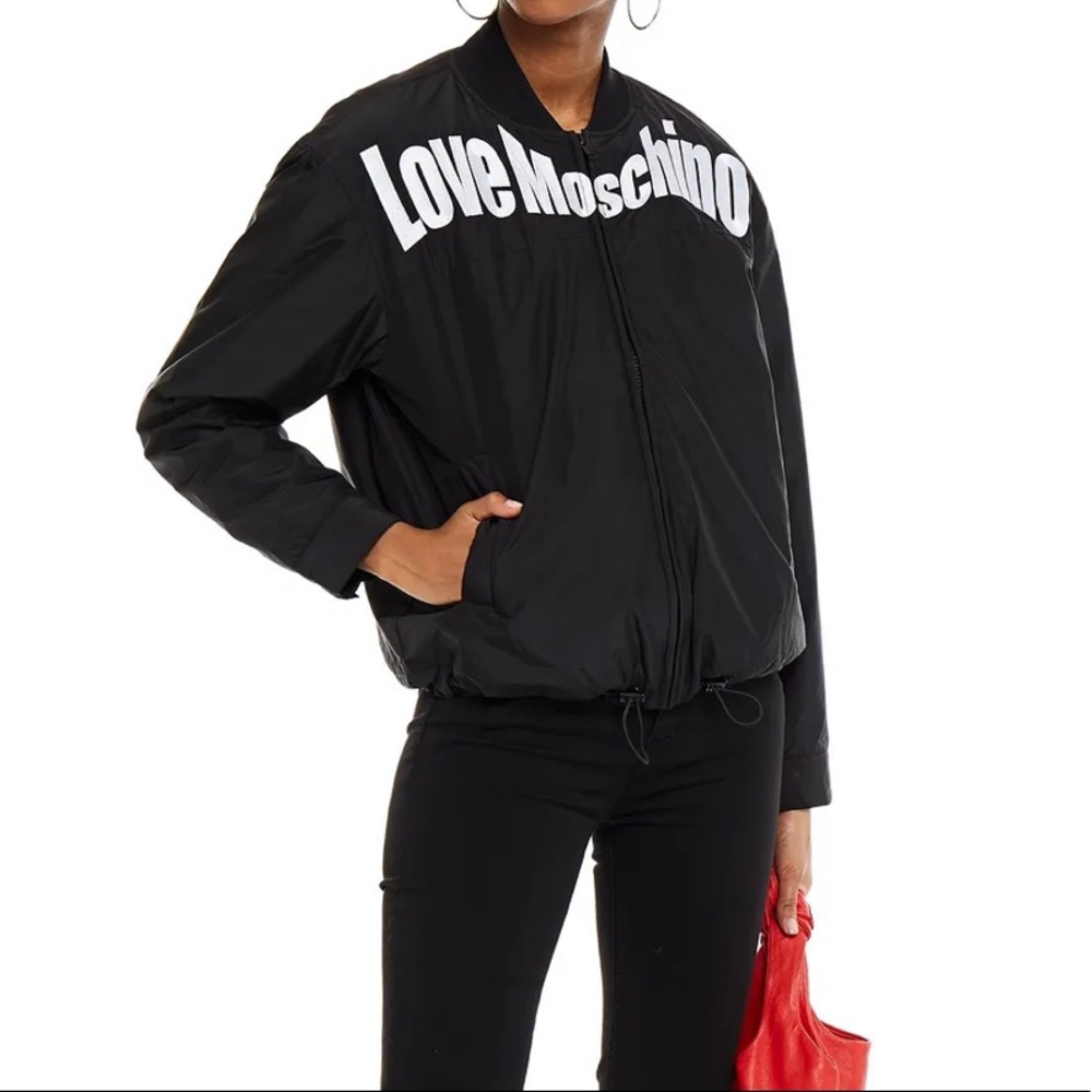 NWT Love Moschino Black Bomber Jacket sz. 40 (small)